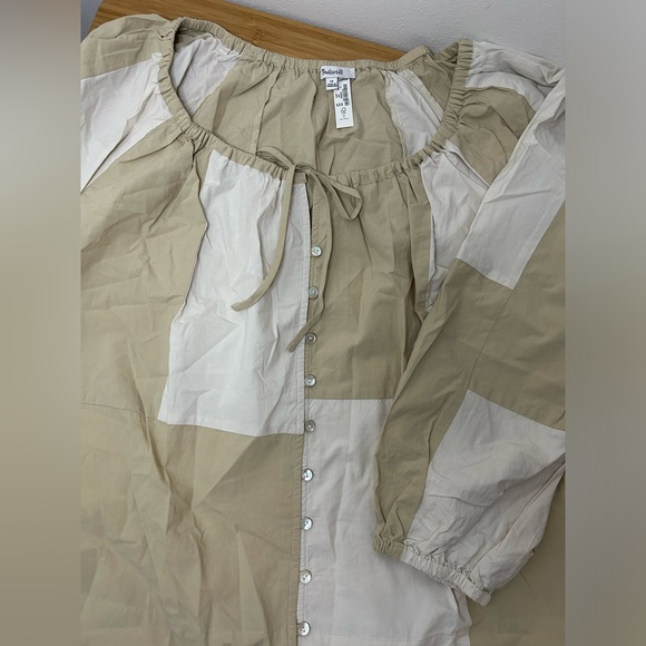 NWT MADEWELL LIGHTWEIGHT COTTON BUTTON FRONT TOP 1X - Picture 2 of 5